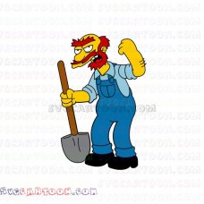 Groundskeeper Willie The Simpsons svg dxf eps pdf png