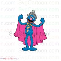 Grover Super Man Sesame Street svg dxf eps pdf png