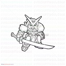 Gundam 002 svg dxf eps pdf png