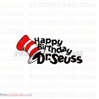 Dr Seuss The Cat in the Hat very happy svg dxf eps pdf png