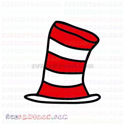 Download Hat Dr Seuss The Cat in the Hat 2 svg dxf eps pdf png