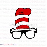 Hat and Glasses Dr Seuss The Cat in the Hat svg dxf eps pdf png