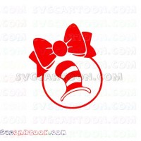 Hat in circle Dr Seuss The Cat in the Hat svg dxf eps pdf png