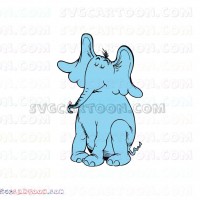 Horton Elephant Dr Seuss The Cat in the Hat svg dxf eps pdf png