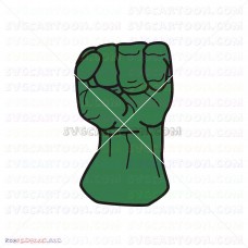 Hulk Hand Face Silhouette 003 svg dxf eps pdf png