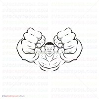 Hulk Hand Face Silhouette 007 svg dxf eps pdf png