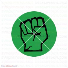 Hulk Hand Face Silhouette 008 svg dxf eps pdf png