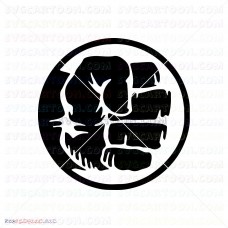 Hulk Hand Face Silhouette 009 svg dxf eps pdf png
