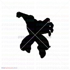 Hulk Hand Face Silhouette 011 svg dxf eps pdf png