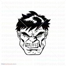 Hulk Hand Face Silhouette 012 svg dxf eps pdf png