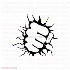 Hulk Hand Face Silhouette 017 svg dxf eps pdf png