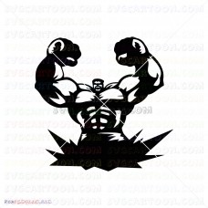 Hulk Hand Face Silhouette 018 svg dxf eps pdf png