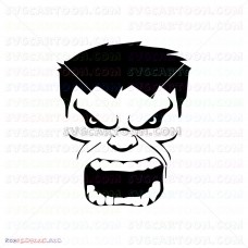 Hulk Hand Face Silhouette 019 svg dxf eps pdf png