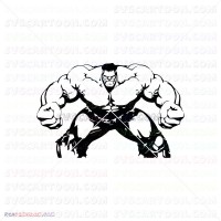 Hulk Hand Face Silhouette 020 svg dxf eps pdf png
