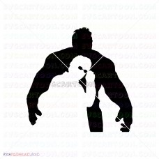 Hulk Hand Face Silhouette 022 svg dxf eps pdf png