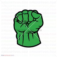 Hulk Hand Face Silhouette 024 svg dxf eps pdf png