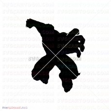 Hulk Hand Face Silhouette 025 svg dxf eps pdf png