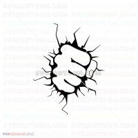 Hulk Hand Face Silhouette 026 svg dxf eps pdf png