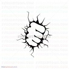 Hulk Hand Face Silhouette 026 svg dxf eps pdf png