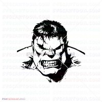 Hulk Hand Face Silhouette 029 svg dxf eps pdf png