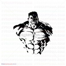 Hulk Hand Face Silhouette 030 svg dxf eps pdf png