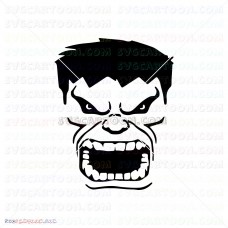 Hulk Hand Face Silhouette 031 svg dxf eps pdf png