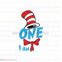 I Am One Dr Seuss The Cat in the Hat svg dxf eps pdf png