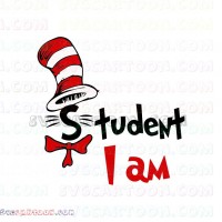 I Am Student Dr Seuss The Cat in the Hat svg dxf eps pdf png