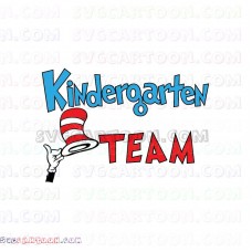 Kindergarten Team Dr Seuss The Cat in the Hat svg dxf eps pdf png