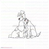 Lady And The Tramp 005 svg dxf eps pdf png