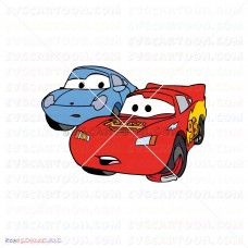 Lightning Mcqueen And Sally Car Cars 032 svg dxf eps pdf png