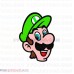 Luigi Face Super Mario Bros svg dxf eps pdf png