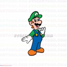 Luigi Super Mario svg dxf eps pdf png