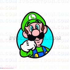 Luigi Through a Circle Super Mario svg dxf eps pdf png