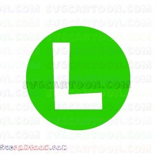 Luigi logo L Super Mario Bros svg dxf eps pdf png