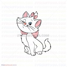 Marie Marie winking The Aristocats 017 svg dxf eps pdf png