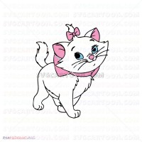 Marie Marie winking The Aristocats 018 svg dxf eps pdf png