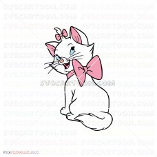 Marie back view The Aristocats 006 svg dxf eps pdf png