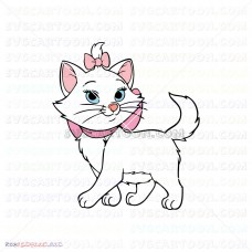 Marie licking her paw The Aristocats 014 svg dxf eps pdf png