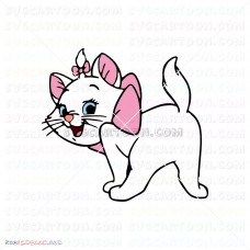 Marie licking her paw The Aristocats 015 svg dxf eps pdf png
