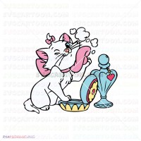 Marie powdering her face The Aristocats 016 svg dxf eps pdf png