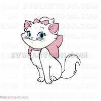 Marie the white kitten The Aristocats 5 svg dxf eps pdf png