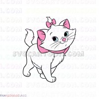 Marie the white kitten The Aristocats svg dxf eps pdf png