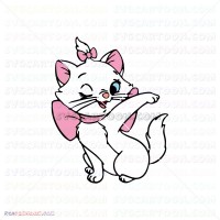 Marie winking The Aristocats 026 svg dxf eps pdf png