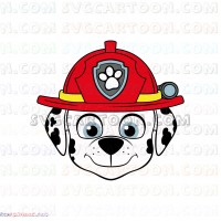 Marshall Face Paw Patrol svg dxf eps pdf png