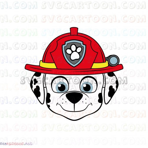 Download Free Marshall Face Paw Patrol Svg Dxf Eps Pdf Png PSD Mockup Template