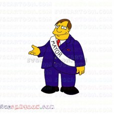 Mayor Quimby The Simpsons svg dxf eps pdf png