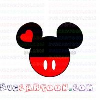 Mickey Heart Mickey Mouse svg dxf eps pdf png