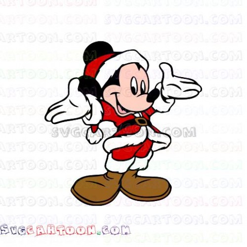 Download Mickey Mouse Santa Christmas svg dxf eps pdf png