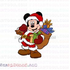 Mickey Mouse Santa Christmas with more Gifts svg dxf eps pdf png